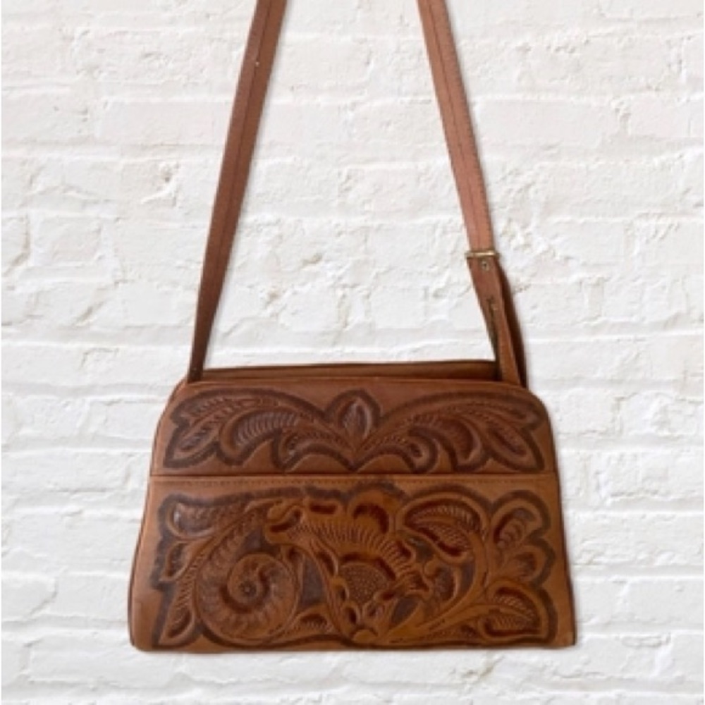 Free People 1950s Hand Tooled Leather Bag Selected By Ritual Vintage
